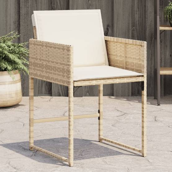 Chaise bois composite 4 places rotin beige 50,5 x 54 x 79 cm - Prolenta premium p388.7 - Image 2
