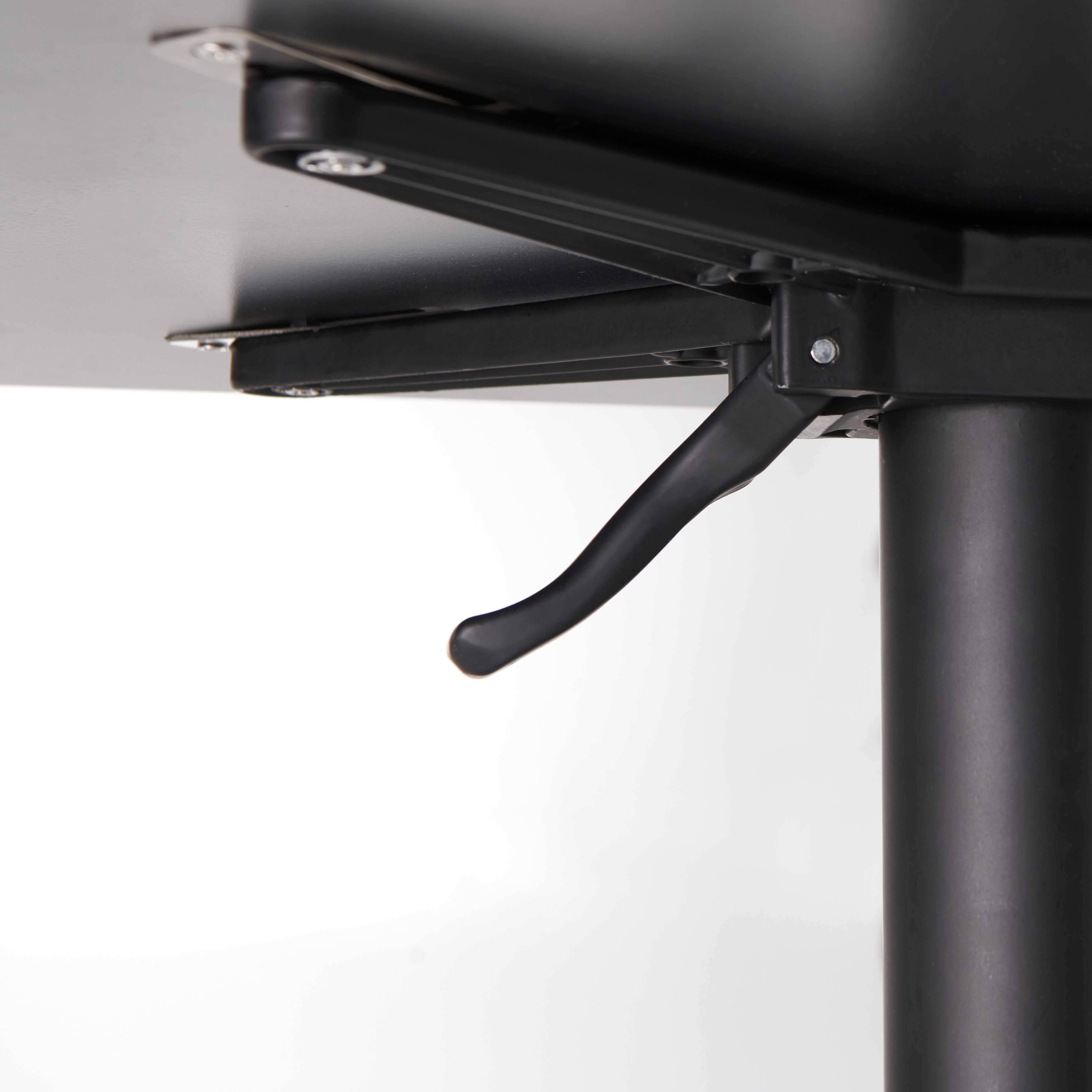 Oviala - Ensemble table de terrasse stratifié noir et 4 fauteuils gris - Oviala - Imagen 5