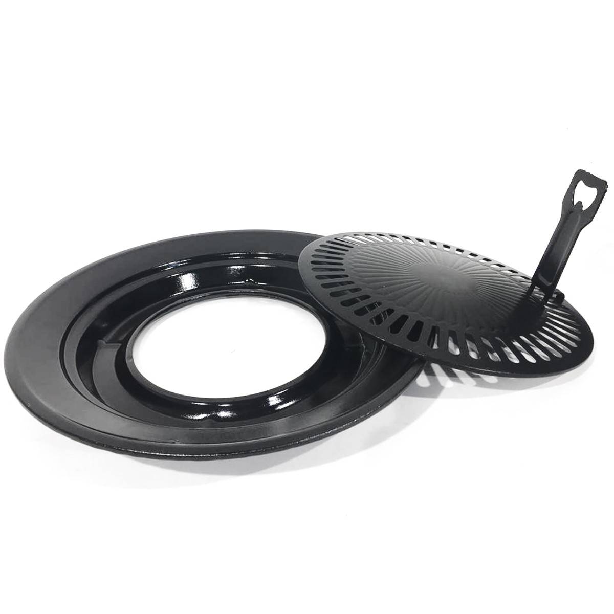 Barbecue gaz Grill 2en1 Réchaud gaz piezo 2200W + Grille + 4 cartouches gaz 250g Butane Camping ALPEN - Imagen 6