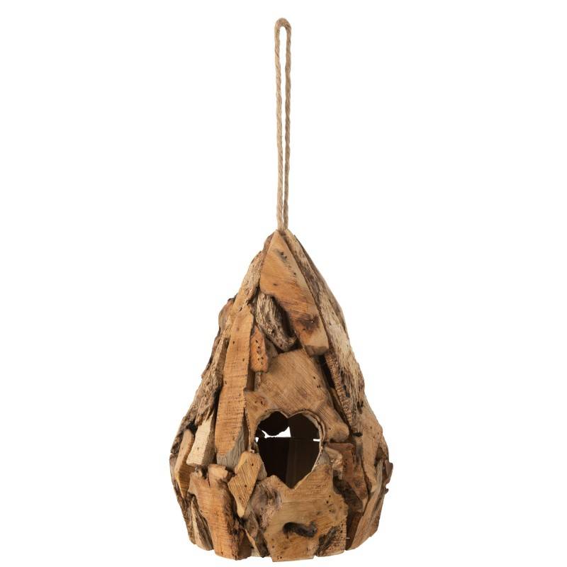 Nichoir en bois naturel 20x20x28 cm - J-Line