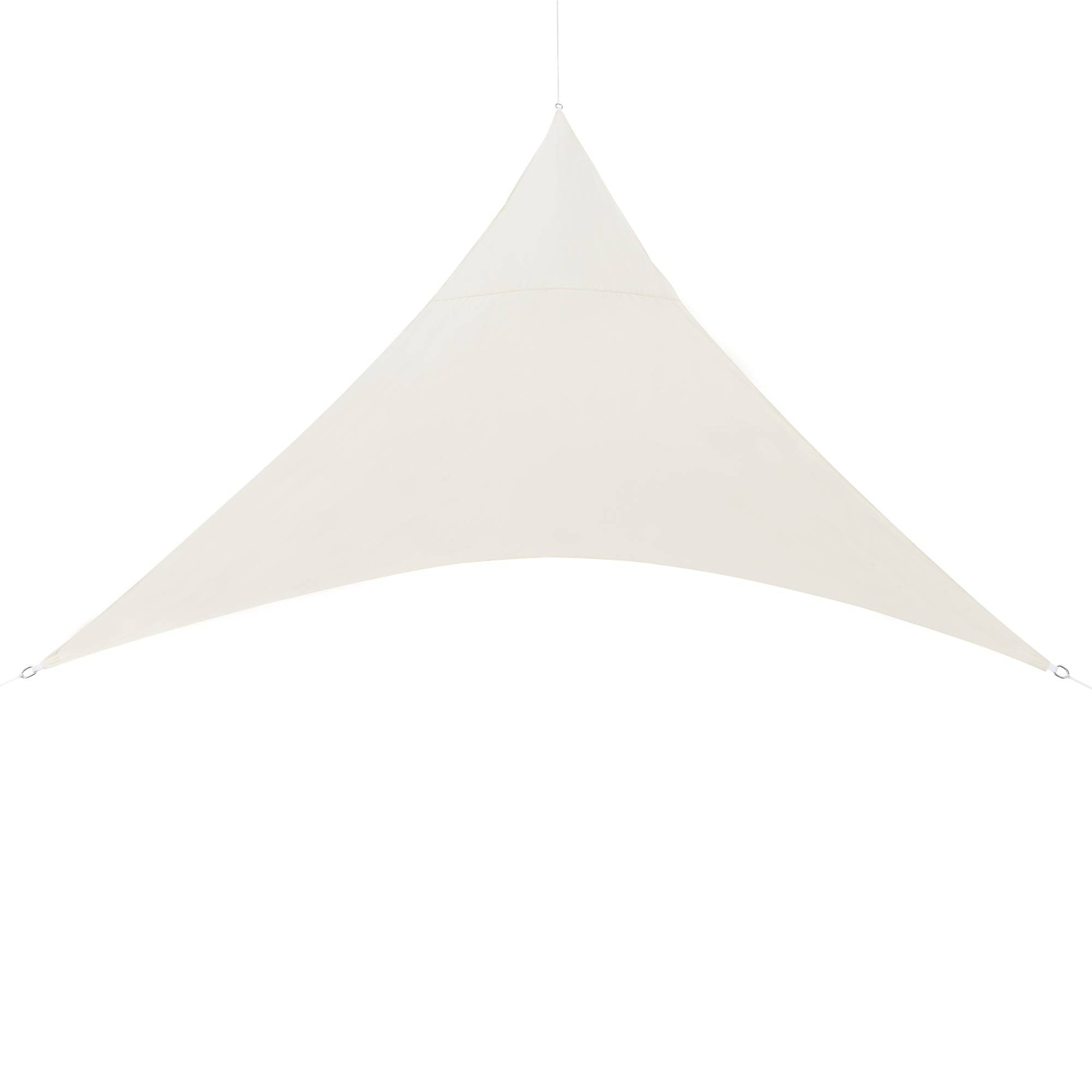 Helloshop26 - Voile d'ombrage toile solaire polyester polyuréthane triangulaire 300 cm beige - Imagen 1