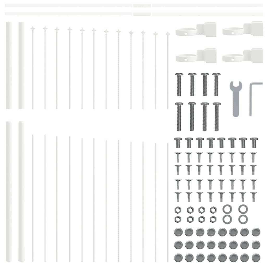 PANGIVO - Clôture jardin acier blanc 170 x 165 cm, Poids :22.65kg - PANGIVO - Image 6
