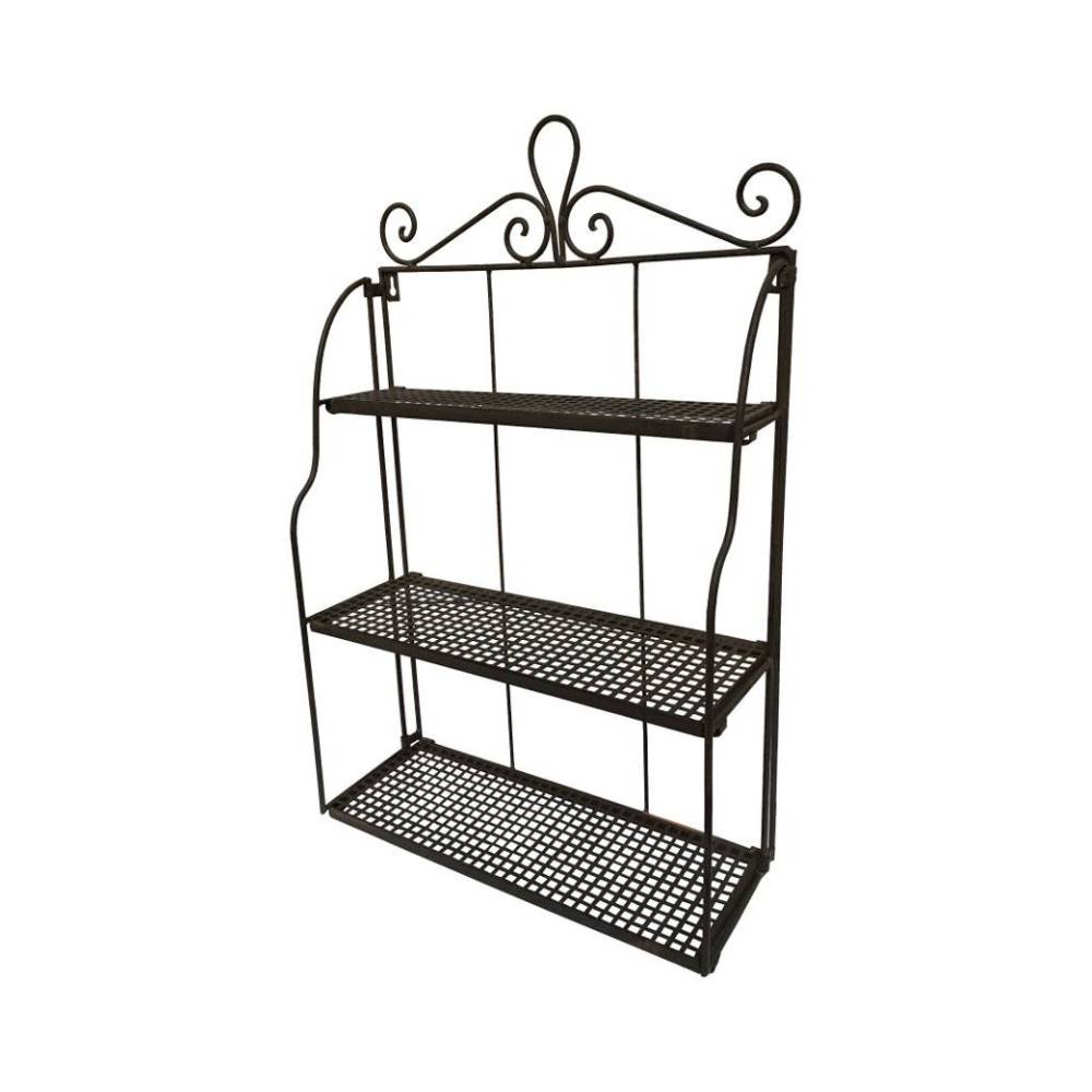 Etagère murale métal marron 40 x 15 x 63 cm Chemin de campagne - Imagen 1