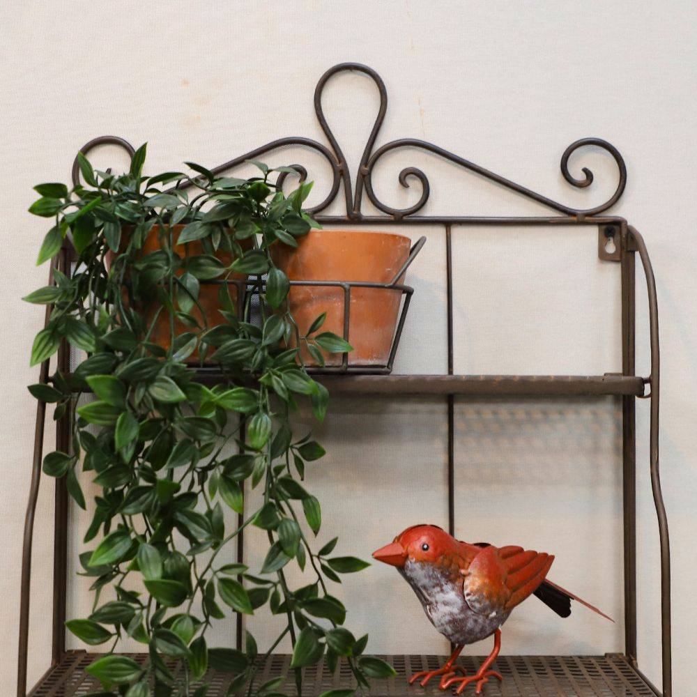 Etagère murale métal marron 40 x 15 x 63 cm Chemin de campagne - Imagen 3