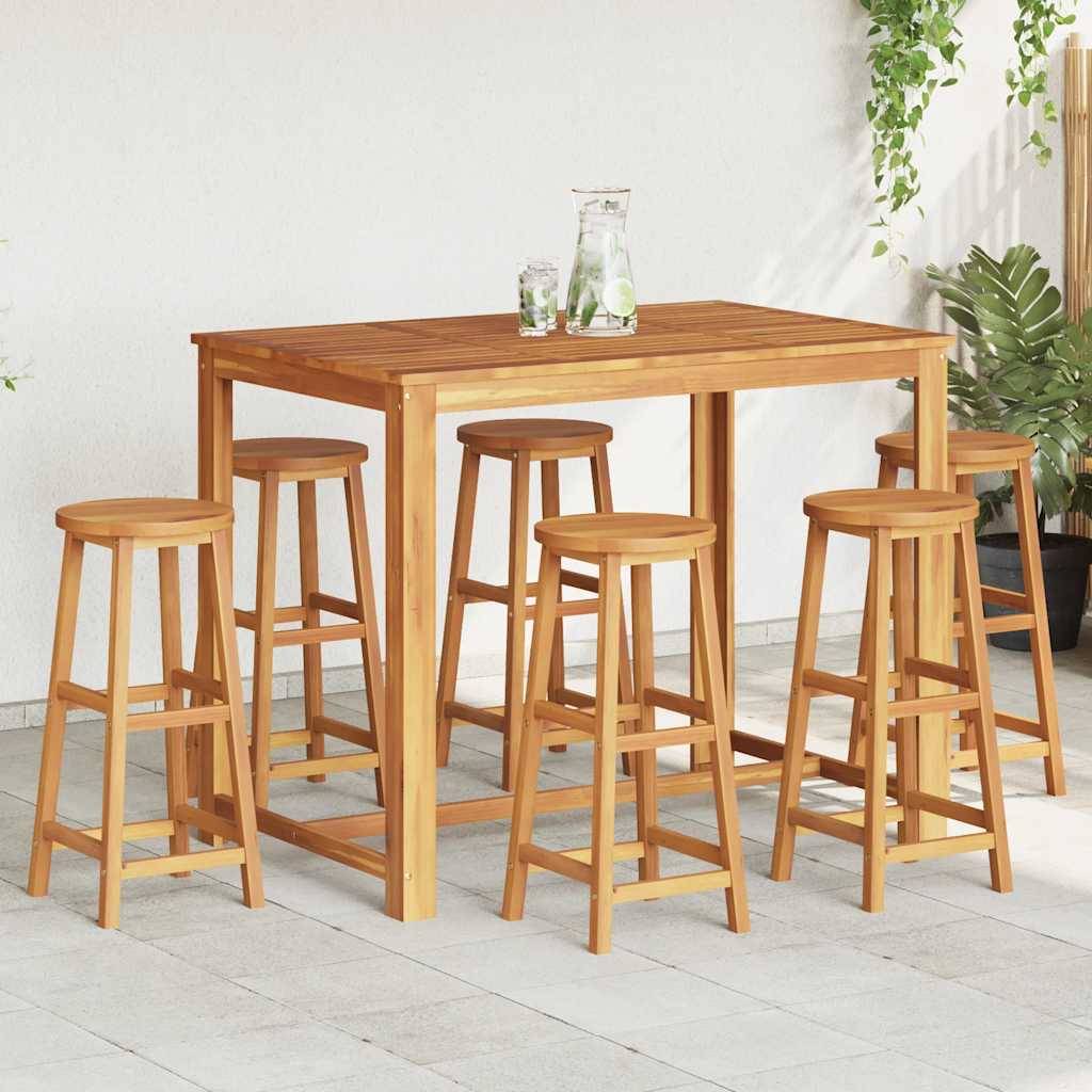 Economique Ensemble Table + 6 tabourets de bar Mode - Ensemble de bar