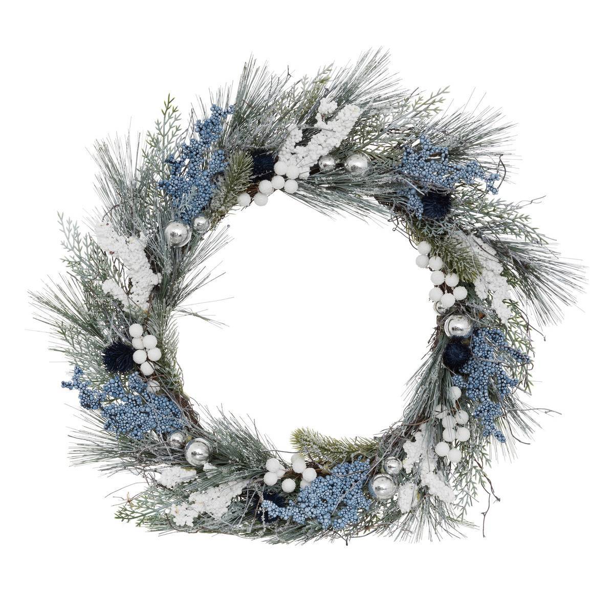 Feeric Christmas - Couronne Noël D.50cm bleu et blanc - Feeric Lights & Christmas - Image 1