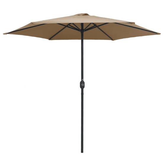 Helloshop26 - Parasol d'extérieur et mât en aluminium 270 x 246 cm taupe - Imagen 2