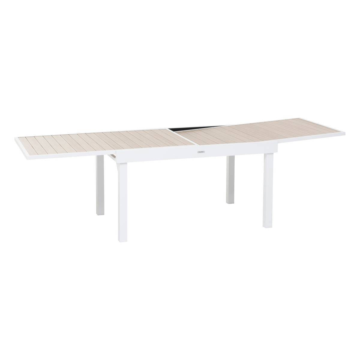 Hesperide - Table de jardin extensible "Piazza" lin & blanc 10 places en aluminium traité en epoxy Hespéride - Imagen 2