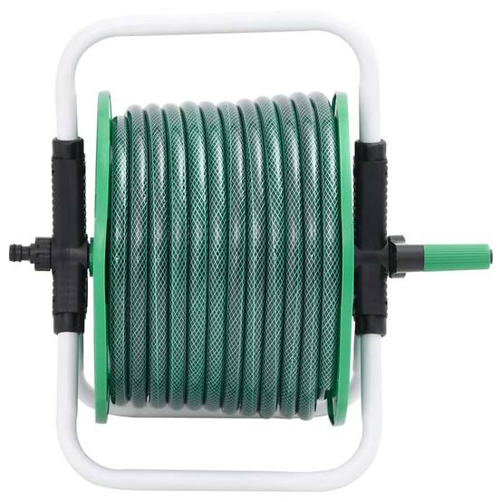 PANGIVO - Enrouleur de tuyau acier galvanisé et PVC vert 40 x 30 x 41 cm - PANGIVO - Image 2