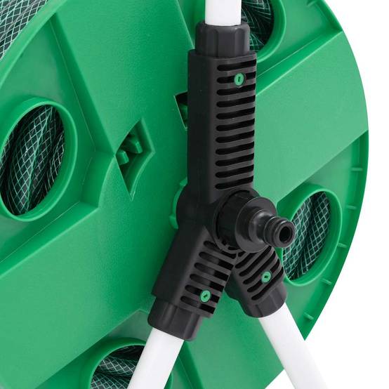 PANGIVO - Enrouleur de tuyau acier galvanisé et PVC vert 40 x 30 x 41 cm - PANGIVO - Image 5