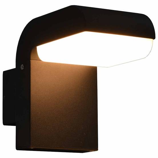 Applique murale LED extérieure - Éclairage de jardin 9 W Noir Ovale g259 - Image 2