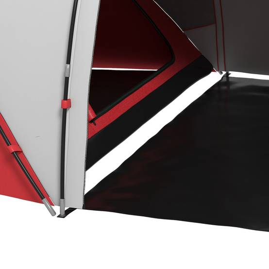 Tente de camping polyester gris rouge 430 x 240 x 170 cm - PANGIVO - Image 10