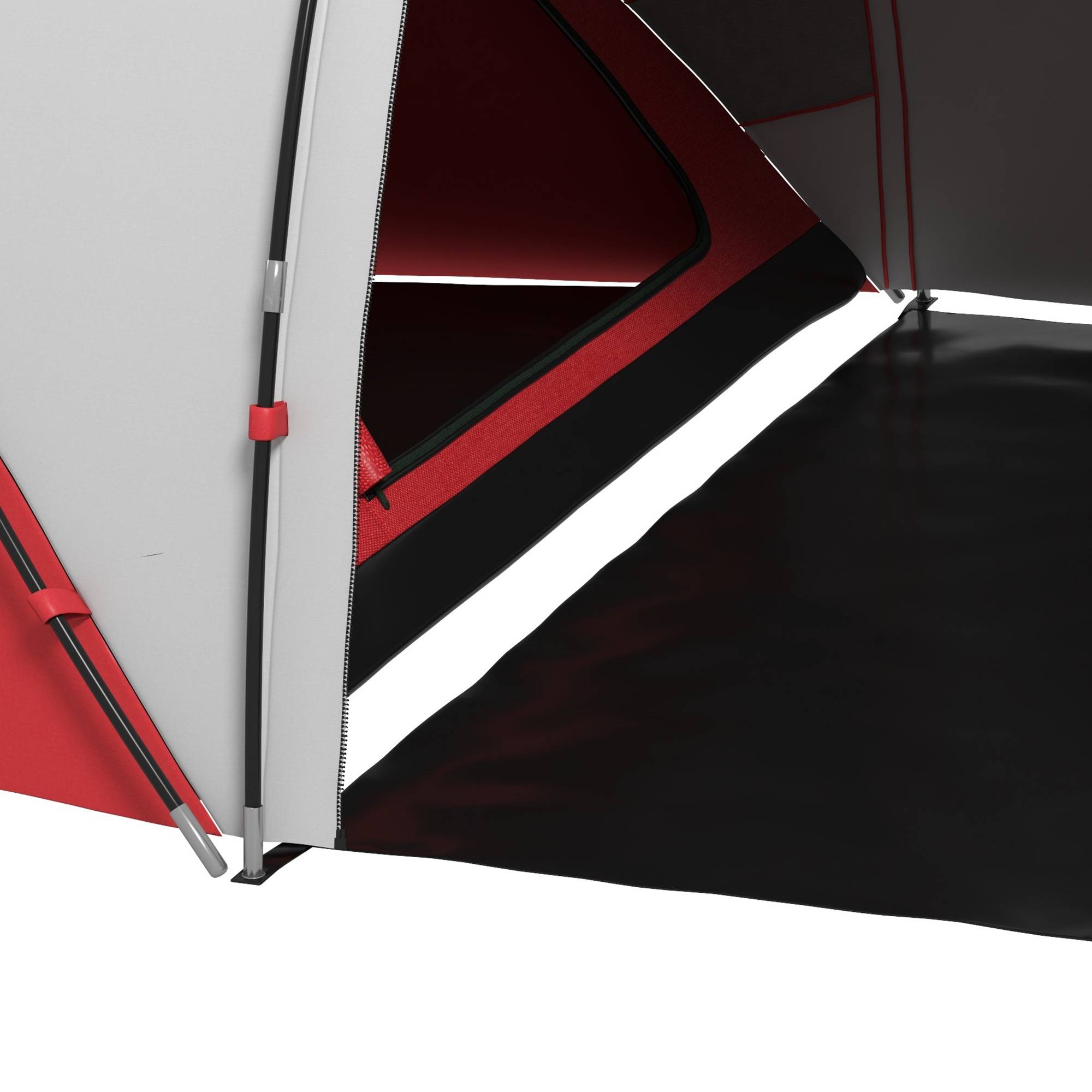 Tente de camping polyester gris rouge 430 x 240 x 170 cm - PANGIVO - Image 10