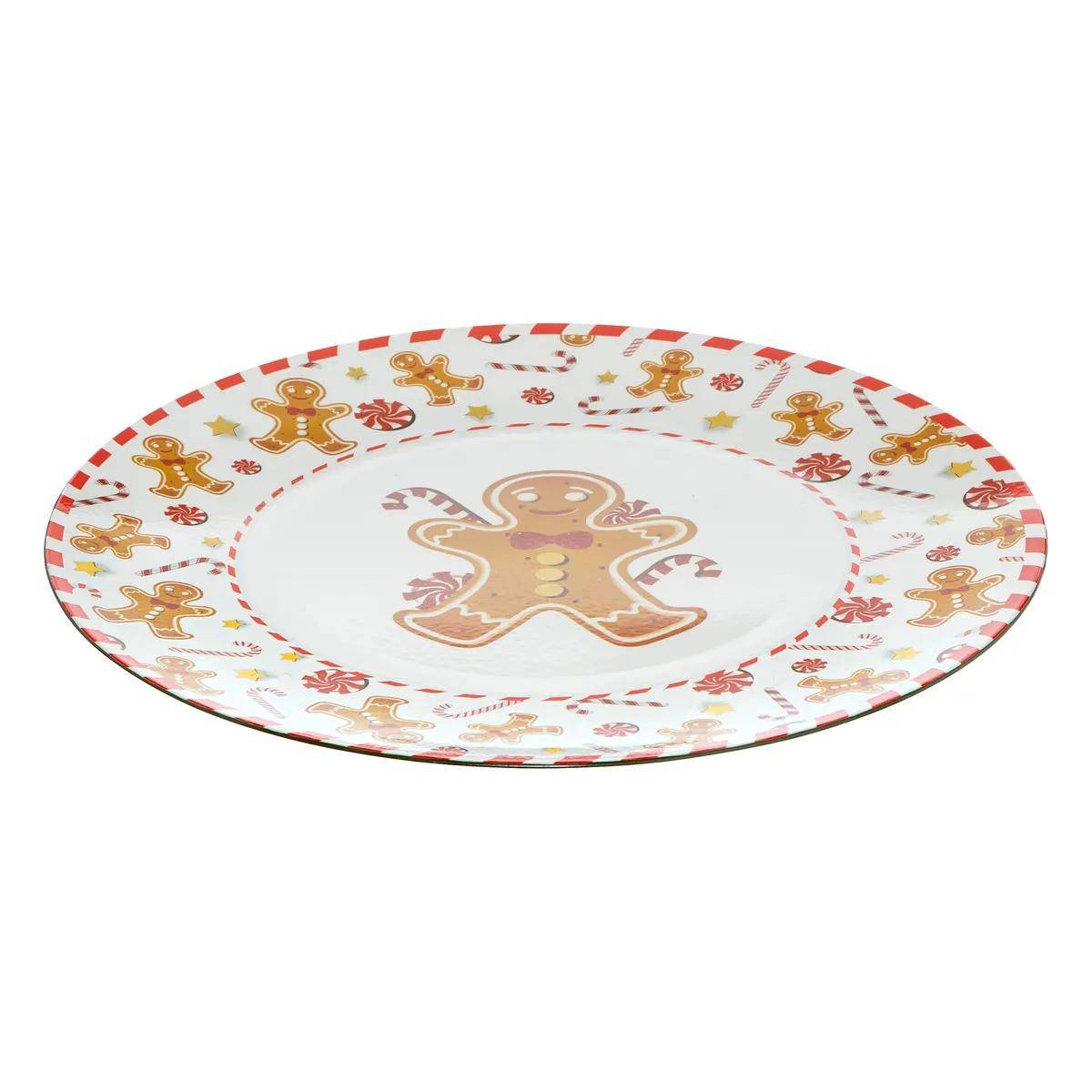 Assiette de Présentation "Pain Épice" 33cm Blanc - Image 2