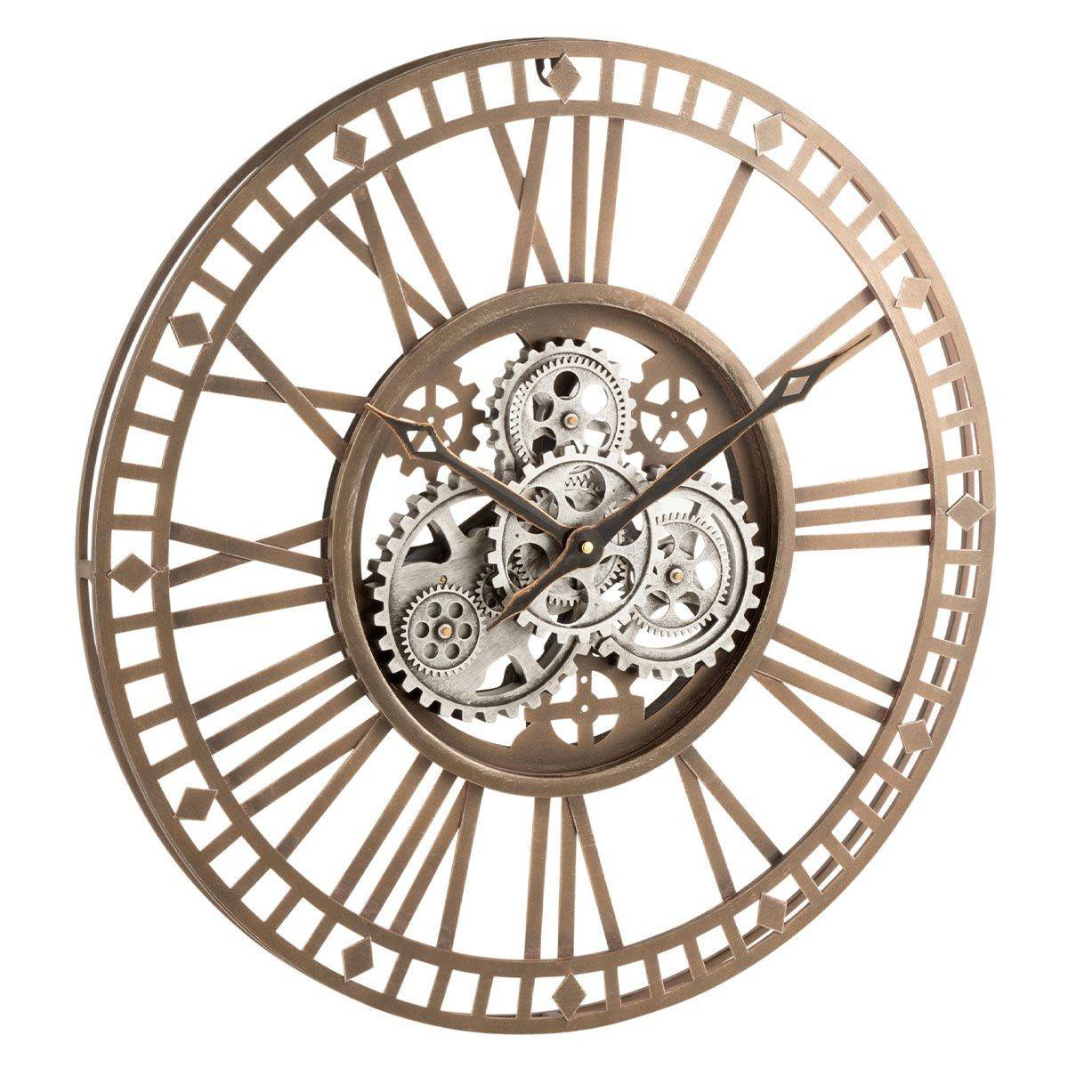 Horloge Murale Design "Chiffres Romains" 60cm Or - Image 1