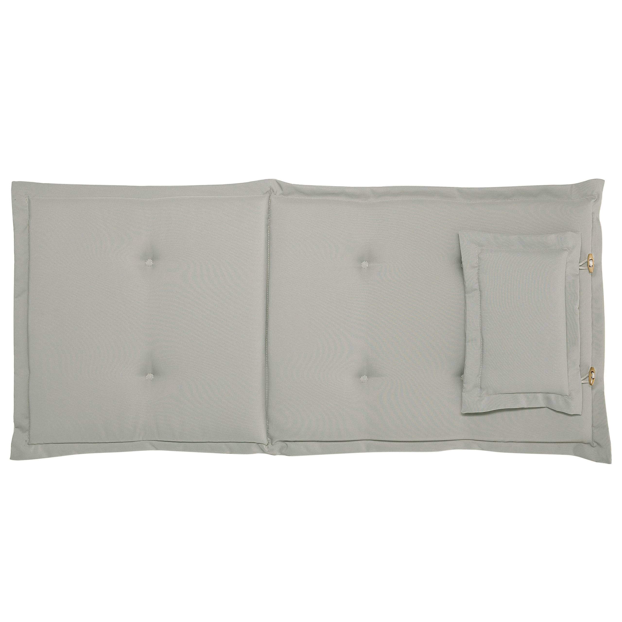 Beliani - Lot de 2 Coussins d'Assise Confortables pour Chaise de Jardin en Tissu Hydrofuge Anti UV Gris et Beige - Imagen 4
