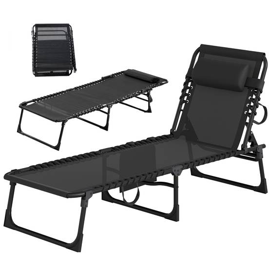 Outsunny - Transat pliable portable dossier réglable - Image 4