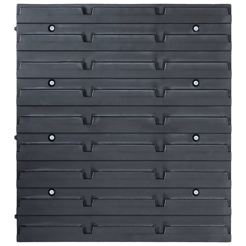 Helloshop26 - Kit de bacs de stockage avec panneaux muraux 96 pièes bleu - Imagen 5