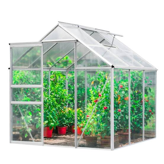 Serre de Jardin en Aluminium - 3,6 M² - Parois en polycarbonate - TERRE JARDIN - Image 1