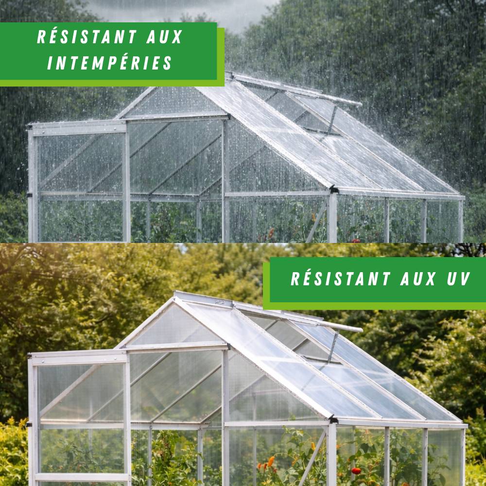 Serre de Jardin en Aluminium  - 3,6 M² - Parois en polycarbonate - TERRE JARDIN - Image 5