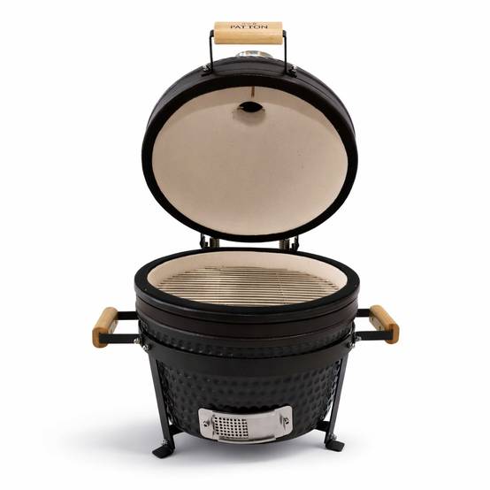 Barbecue kamado à poser Patton Classic 16" - Grille Ø 34 cm - Noir mat - Image 2