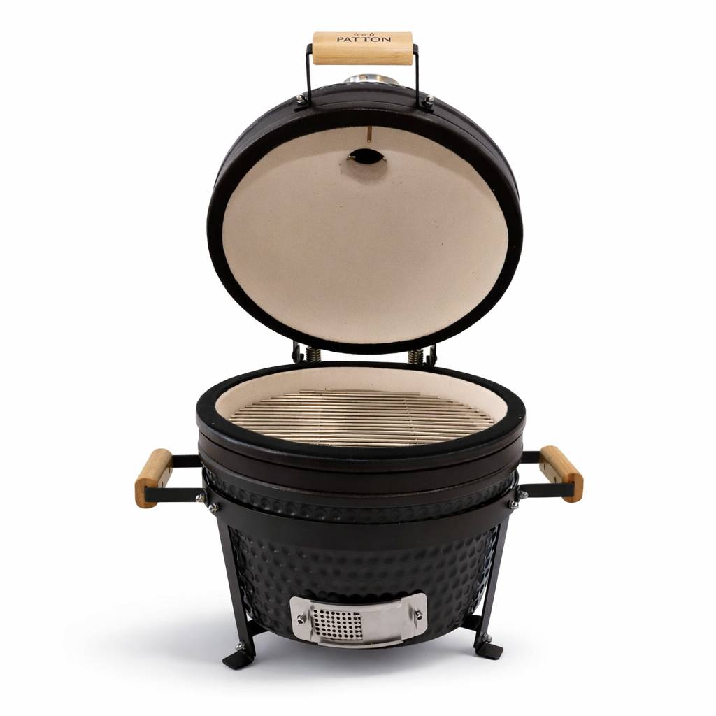 Barbecue kamado à poser Patton Classic 16" - Grille Ø 34 cm - Noir mat - Image 2