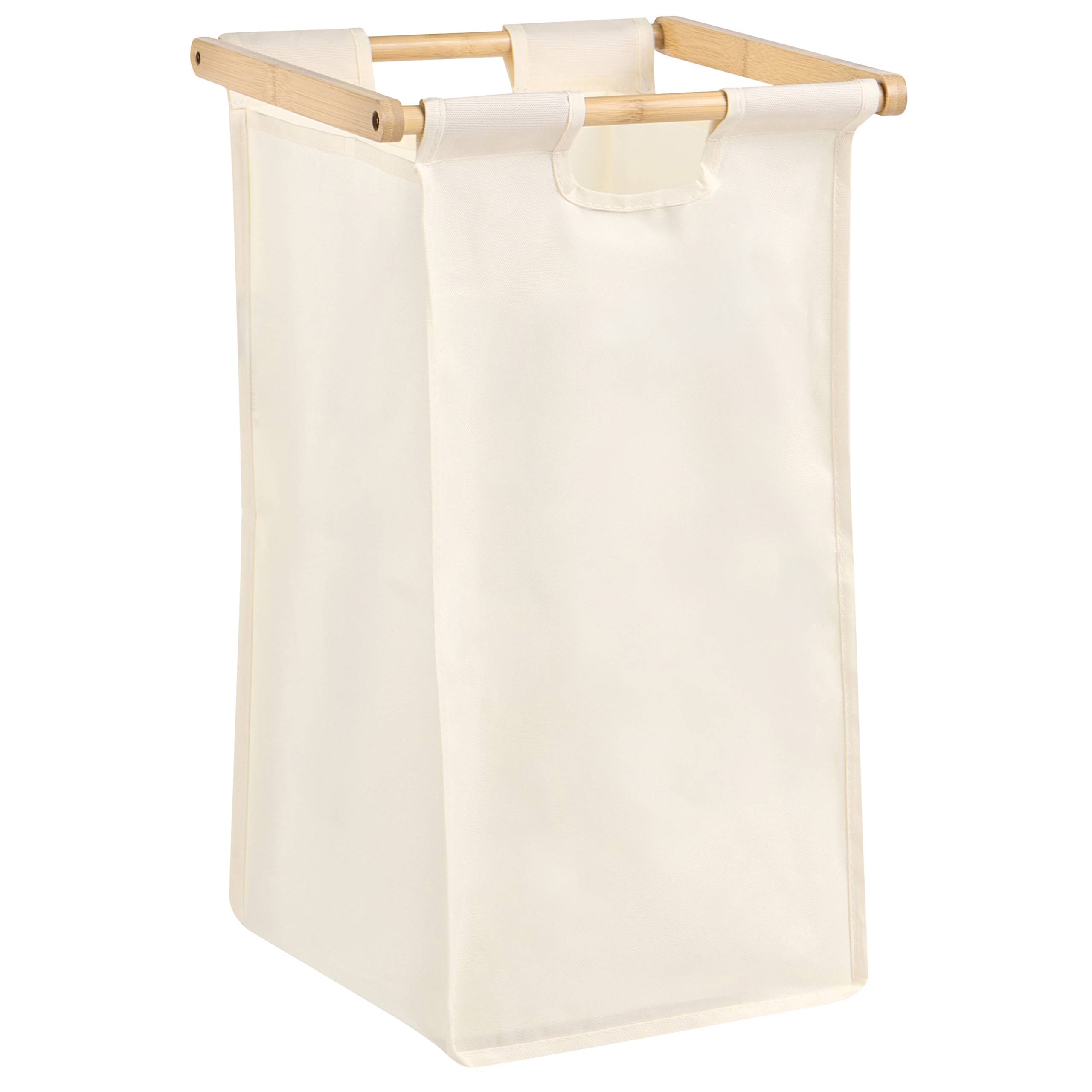 Beliani - Paniers à linge Tissu Marron clair/blanc TOROTAL - 94x33x78- Beliani - Image 8