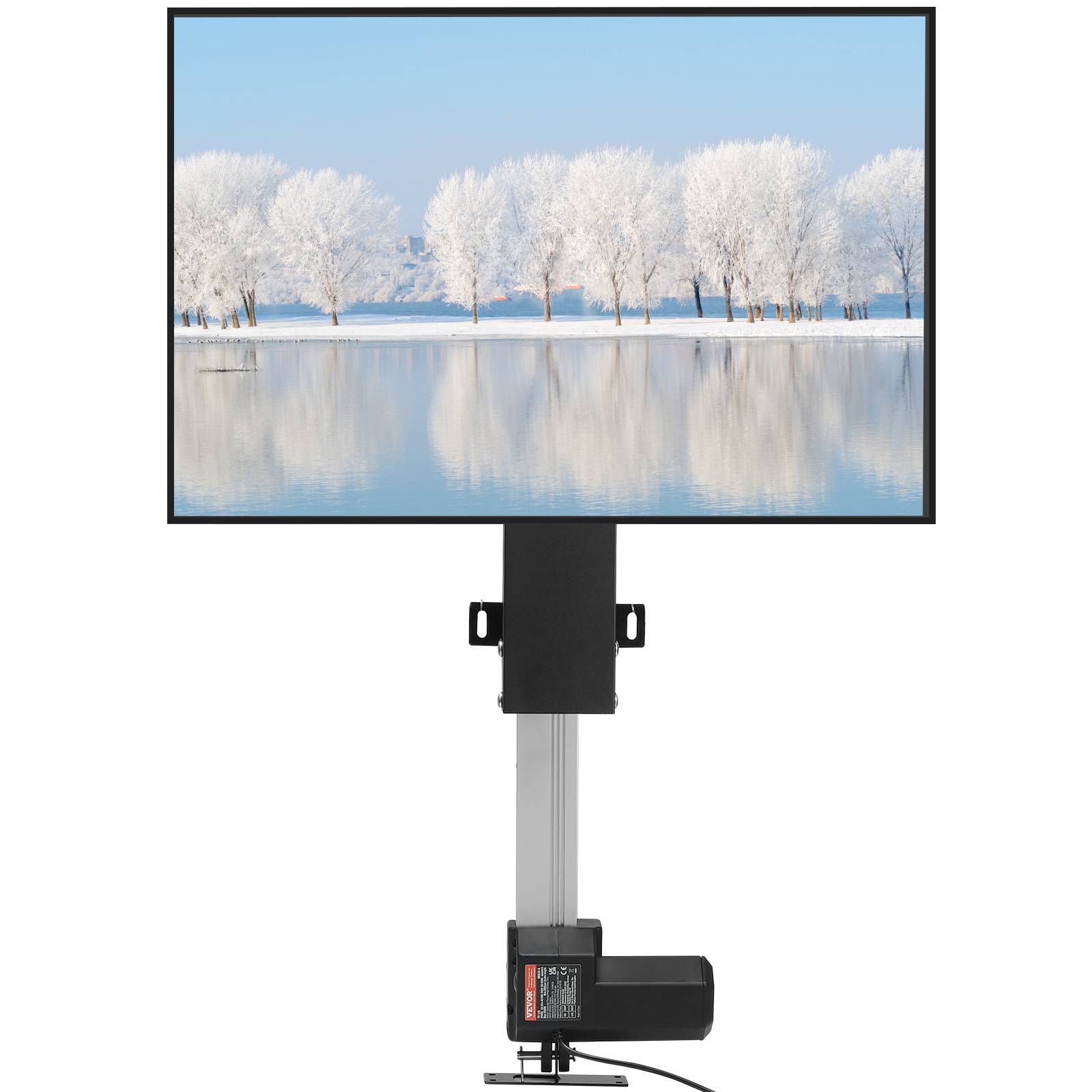 VEVOR Support TV universel 26-50", hauteur réglable 94.5-164.5cm, charge 60kg, moteur 1000N, 48.5x97.4cm. - Image 1