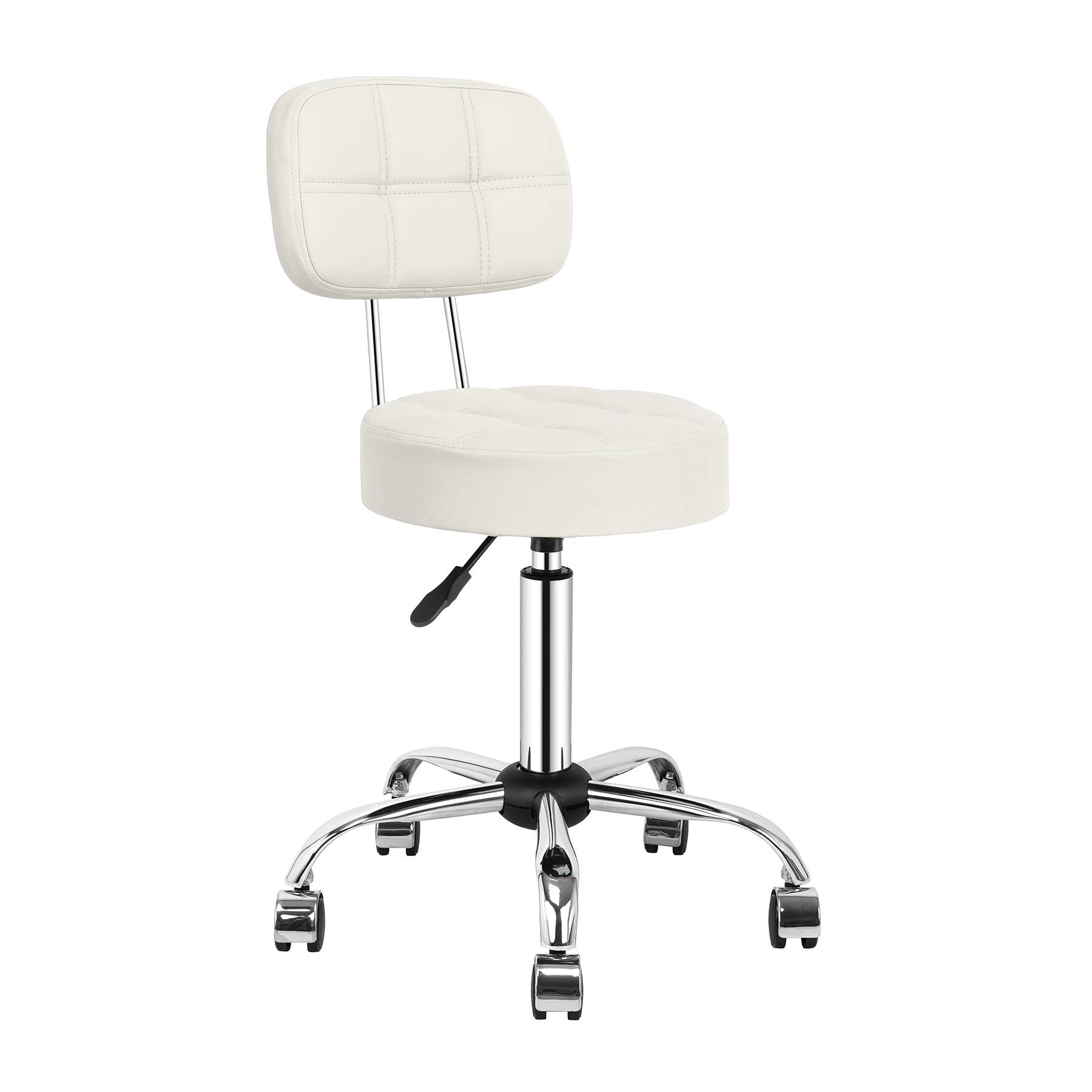 0 - Tabouret de Bar Rond à roulettes Pivotant 360° de Massage  EN HAUTEUR REGLABLE pour SPA,Salon,Salle,Médicale beige - Image 1