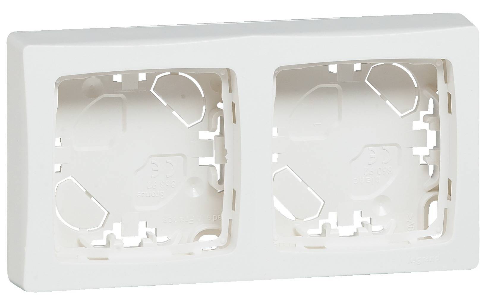 Legrand - Cadre saillie ASL pour blanc 2 postes - LEGRAND - 080292