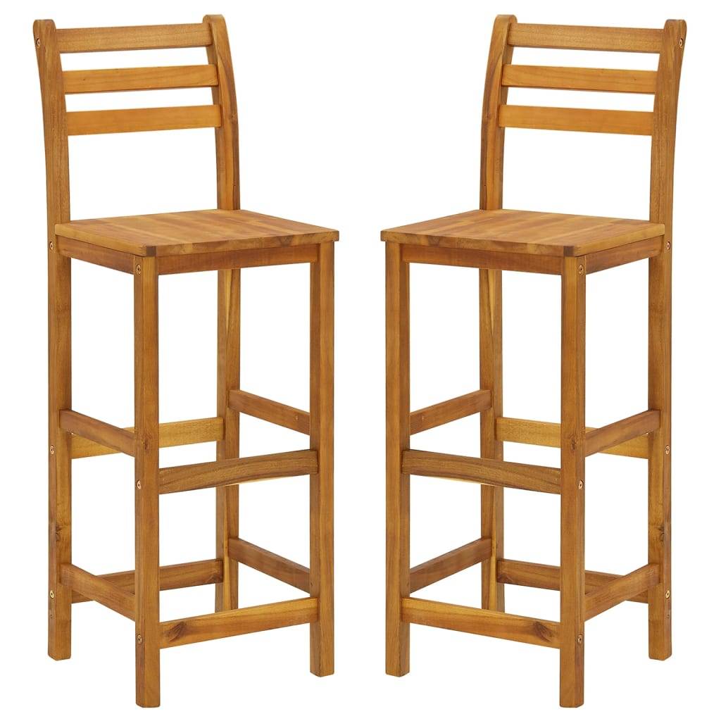 Helloshop26 - Ensemble de bar de jardin 3 pièces bois d'acacia solide - Imagen 5