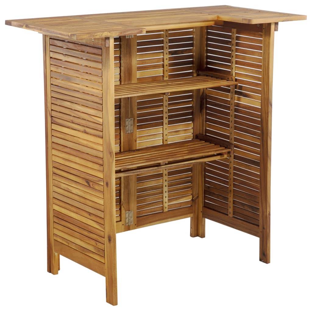 Helloshop26 - Ensemble de bar de jardin 3 pièces bois d'acacia solide - Imagen 3