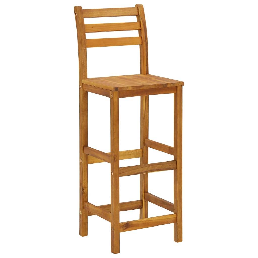 Helloshop26 - Ensemble de bar de jardin 3 pièces bois d'acacia solide - Imagen 6