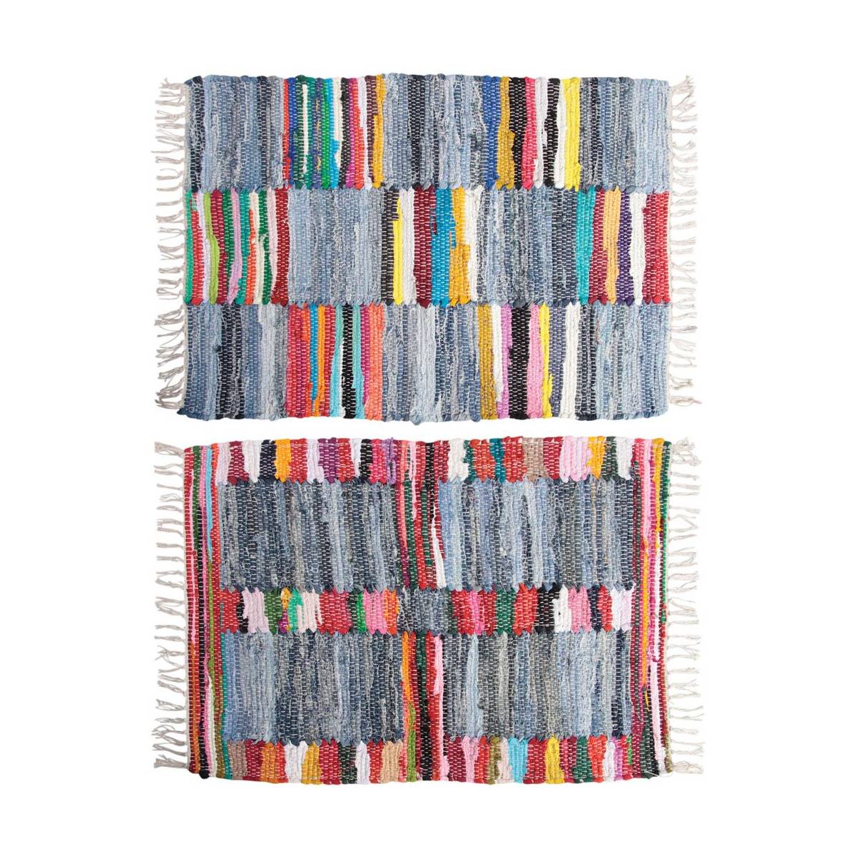 Aubry Gaspard - Tapis en coton multicolore (Lot de 2) - Imagen 1