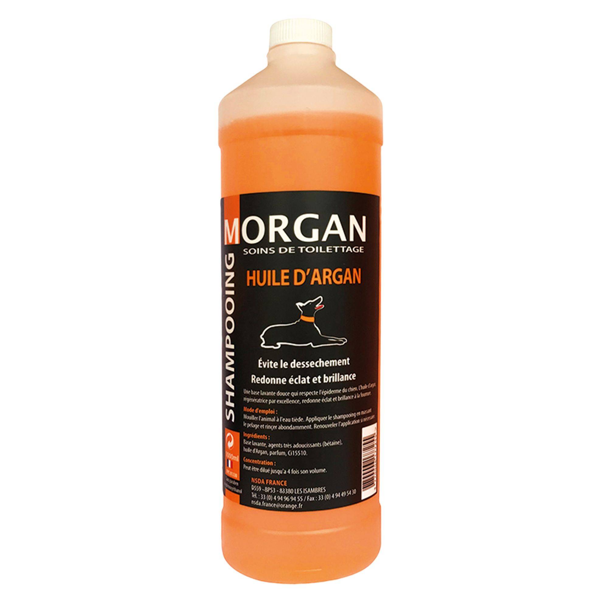 Shampoing à l'huile d'Argan Morgan : 1L MORGAN