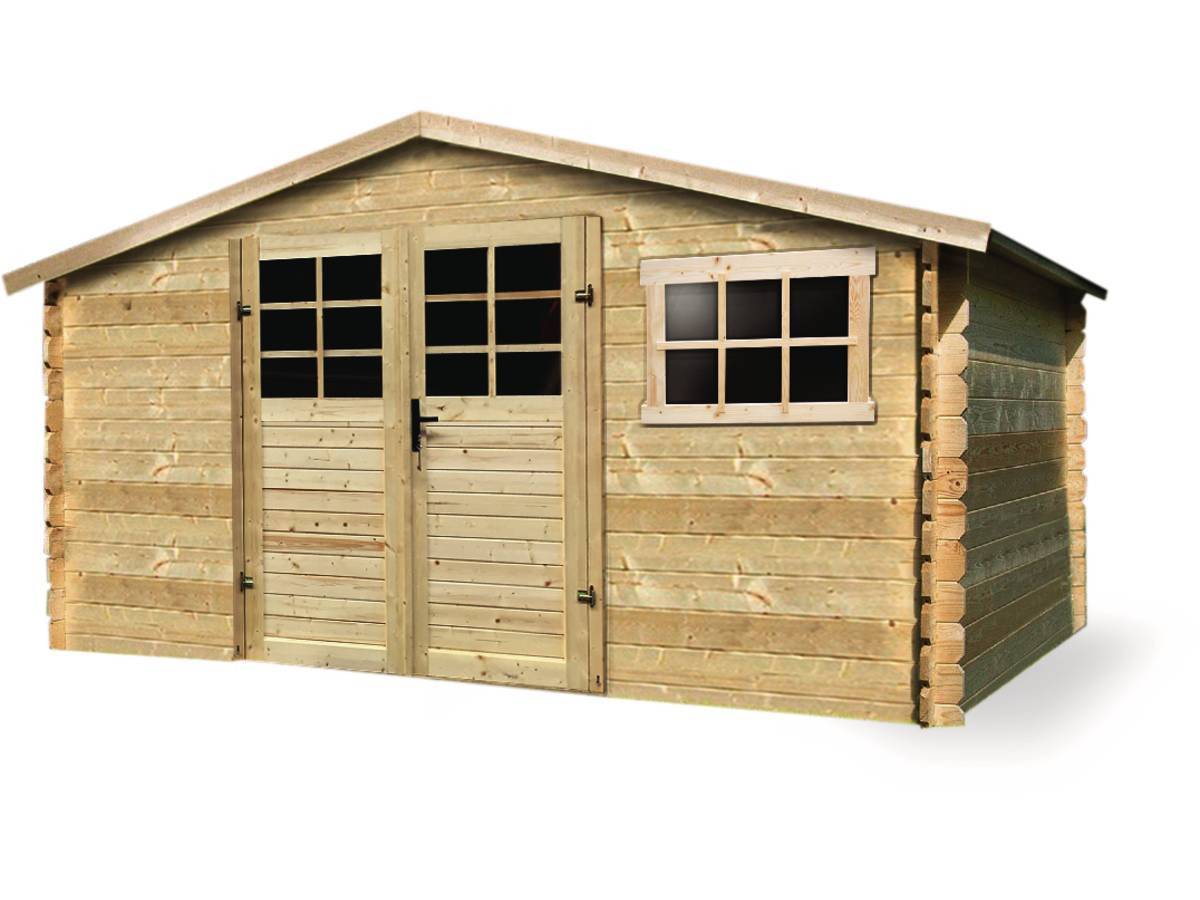Habitat Et Jardin - Abri Jardin Bois Traditionnel -  11.56 M2 - 388 X 298 X 218 Cm - 28mm -solid - Imagen 1