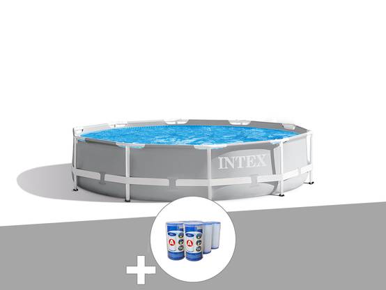 Kit piscine tubulaire Intex Prism Frame ronde 3,05 x 0,76 m + 6 cartouches de filtration - Image 2