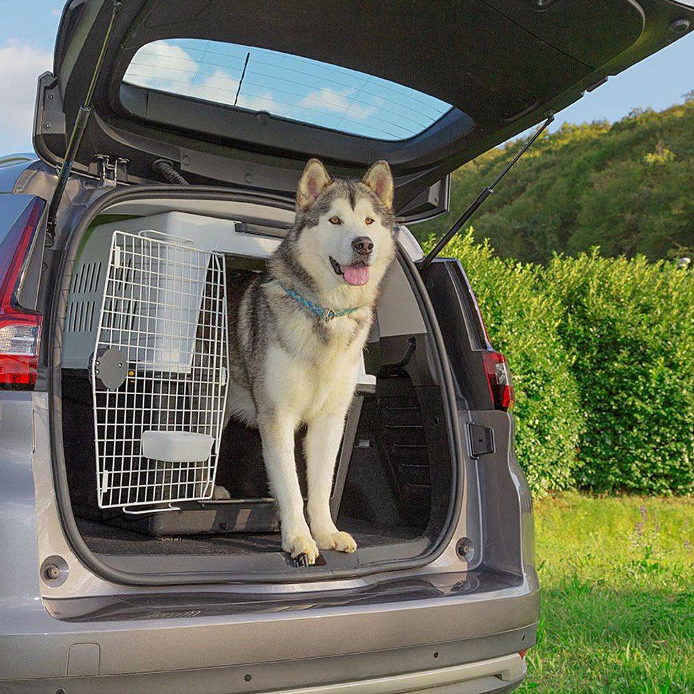 Ferplast - Ferplast Transporte para perros de gran tamaño ATLAS 70, Caja para el transporte de perros grandes con comedero y accesorios incluidos, puerta de acero - Imagen 4