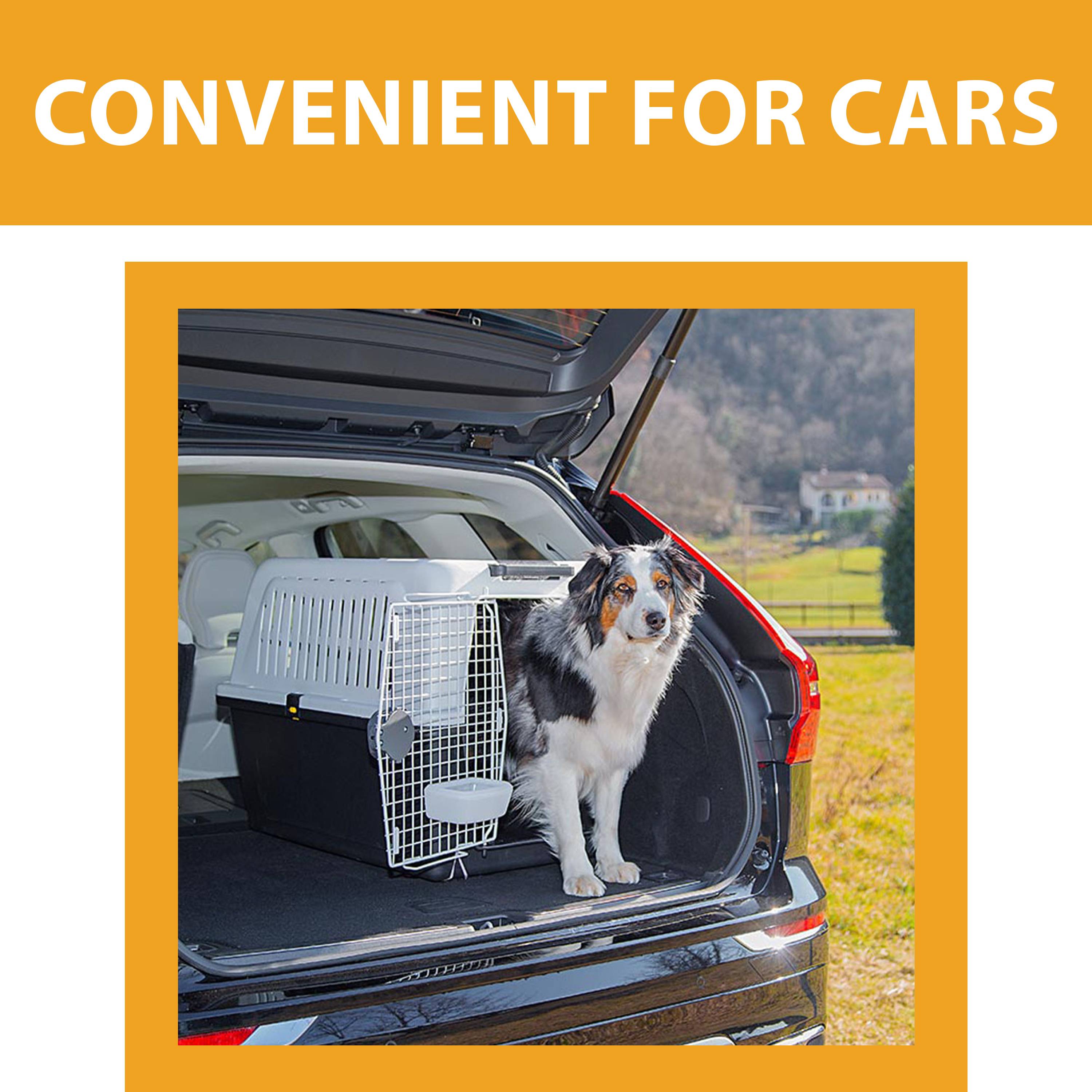 Ferplast - Ferplast Transporte para perros de gran tamaño ATLAS 70, Caja para el transporte de perros grandes con comedero y accesorios incluidos, puerta de acero - Imagen 5