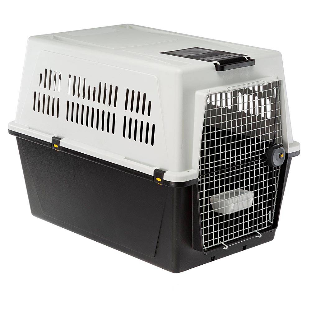 Ferplast - Ferplast Transporte para perros de gran tamaño ATLAS 70, Caja para el transporte de perros grandes con comedero y accesorios incluidos, puerta de acero - Imagen 1