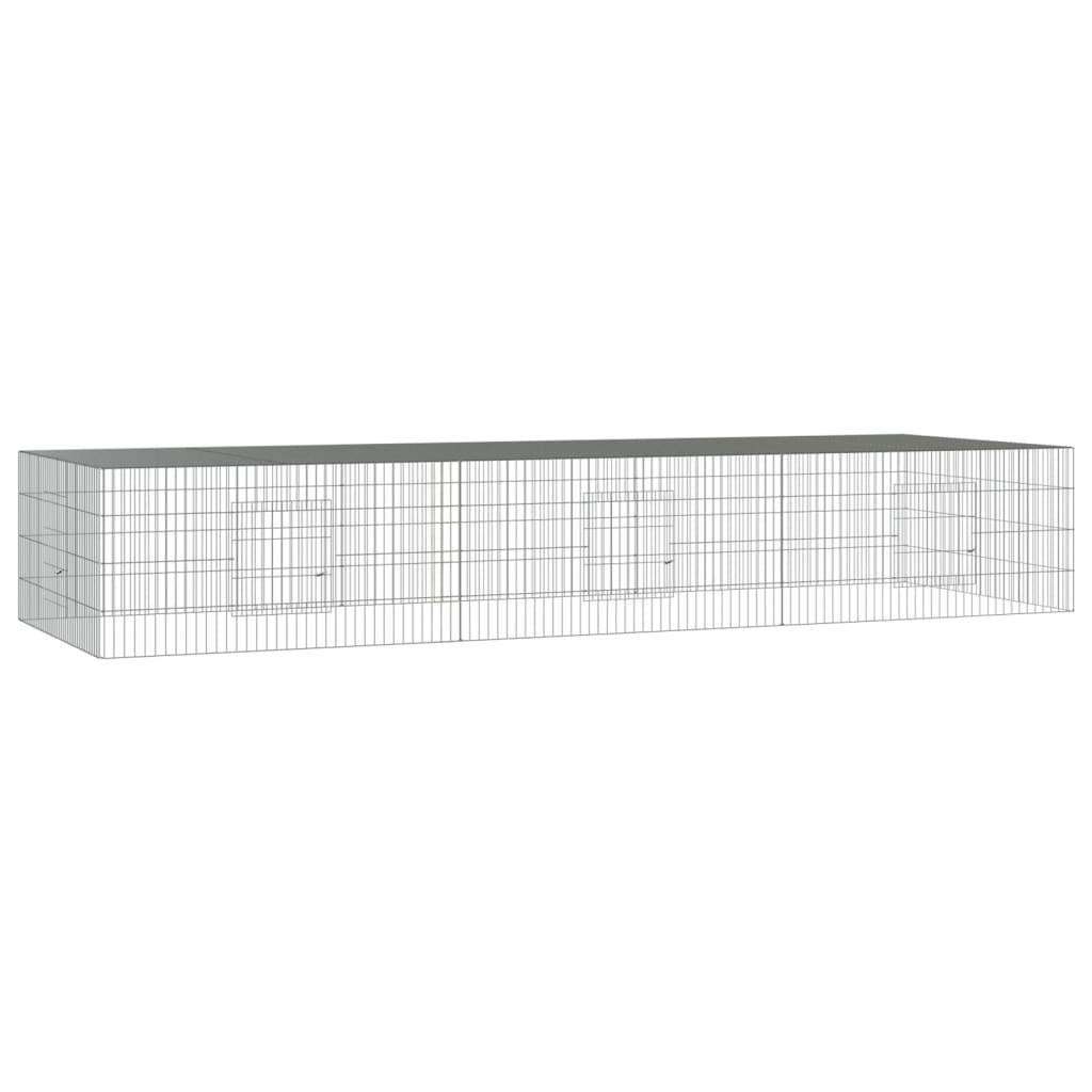 Vidaxl - Cage à lapin 3 panneaux 325x109x54 cm Fer galvanisé vidaXL 171564 - Imagen 2