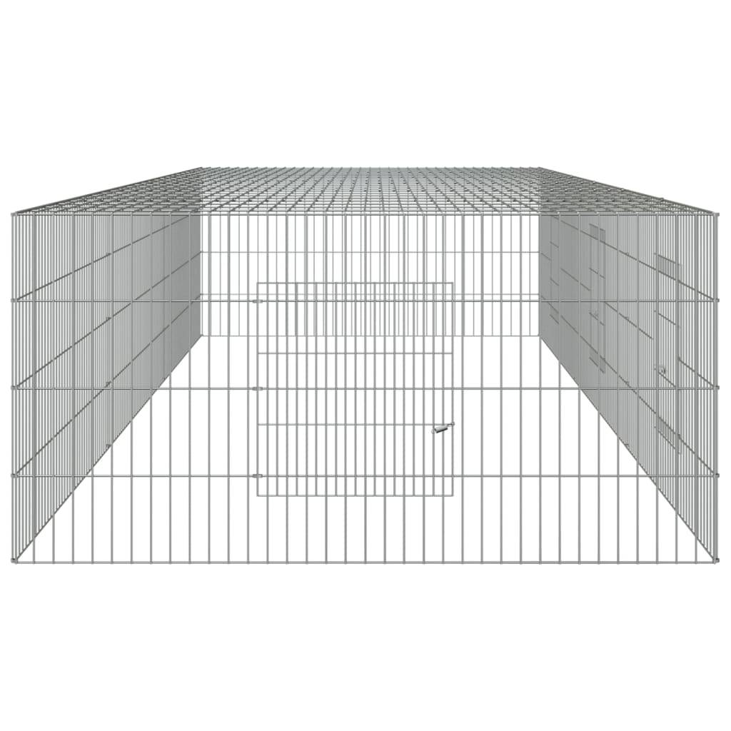 Vidaxl - Cage à lapin 3 panneaux 325x109x54 cm Fer galvanisé vidaXL 171564 - Imagen 6