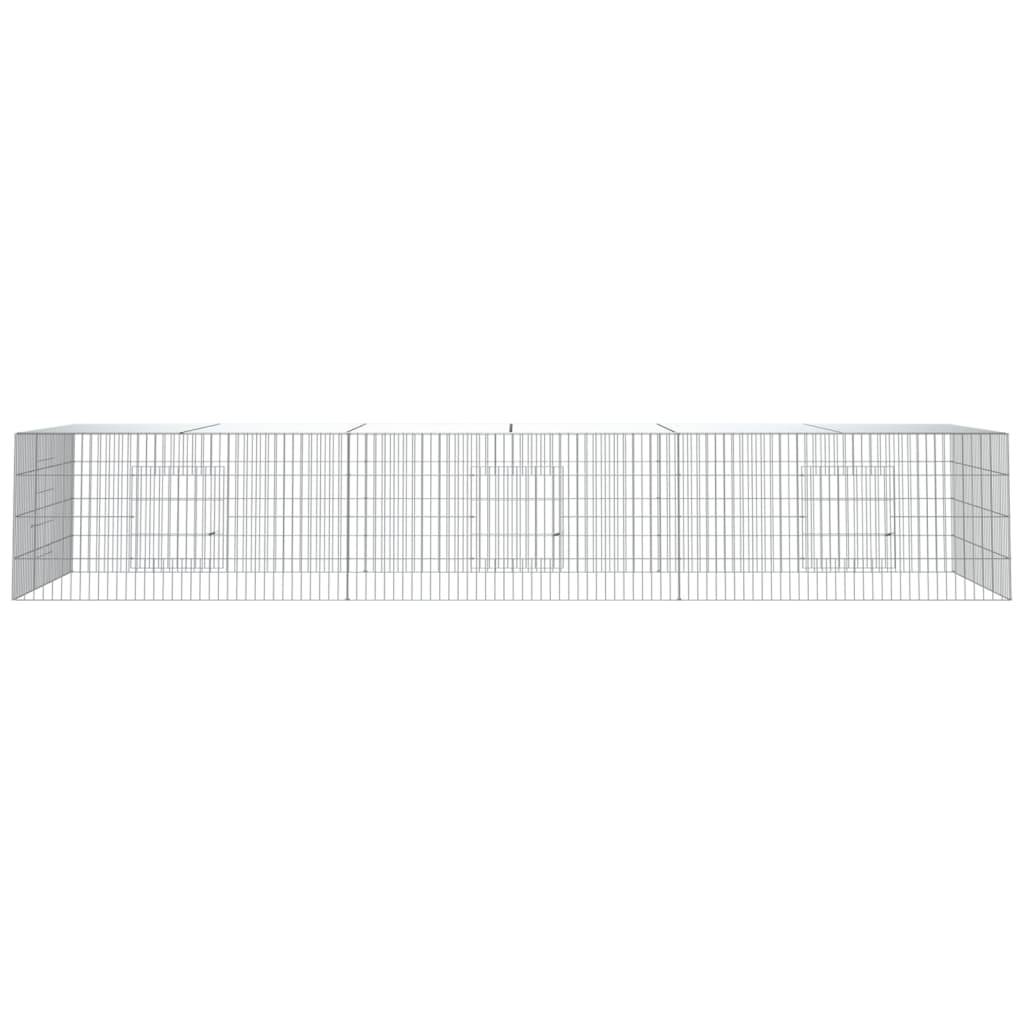Vidaxl - Cage à lapin 3 panneaux 325x109x54 cm Fer galvanisé vidaXL 171564 - Imagen 7