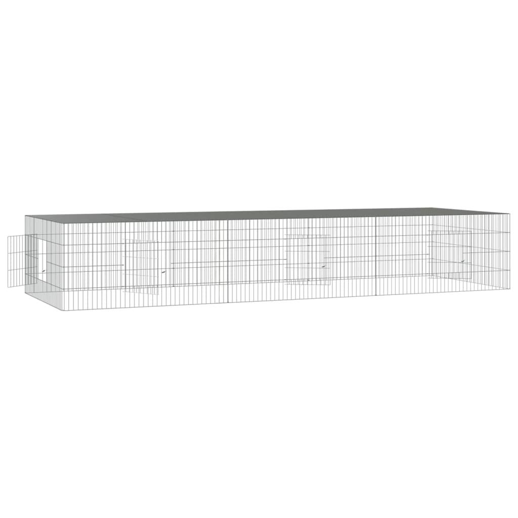 Vidaxl - Cage à lapin 3 panneaux 325x109x54 cm Fer galvanisé vidaXL 171564 - Imagen 5