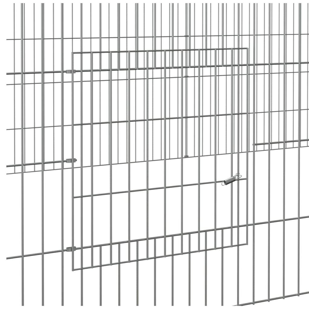 Vidaxl - Cage à lapin 3 panneaux 325x109x54 cm Fer galvanisé vidaXL 171564 - Imagen 4