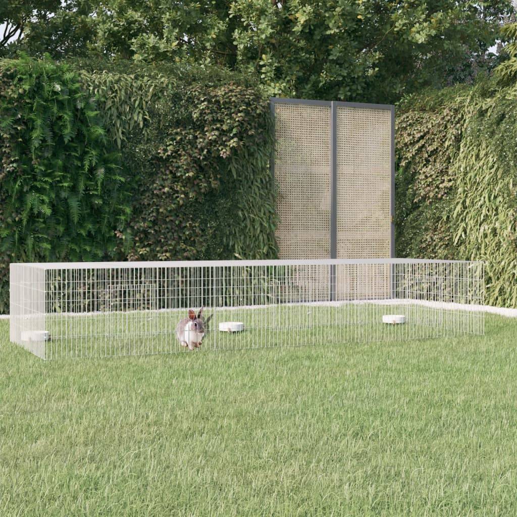 Vidaxl - Cage à lapin 3 panneaux 325x109x54 cm Fer galvanisé vidaXL 171564 - Imagen 1