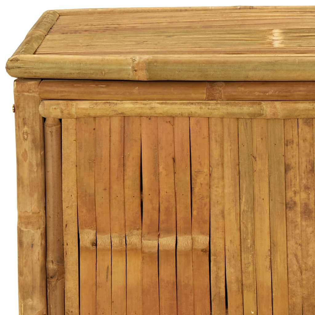 Malle de Rangement Bambou Naturel Banc Coffre pour Terrasse et Balcon Brun 110x52x55 cm – ComfortXL Outdoor Living - Image 7