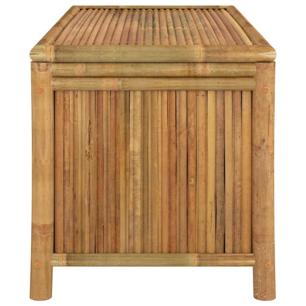 Malle de Rangement Bambou Naturel Banc Coffre pour Terrasse et Balcon Brun 110x52x55 cm – ComfortXL Outdoor Living - Image 4