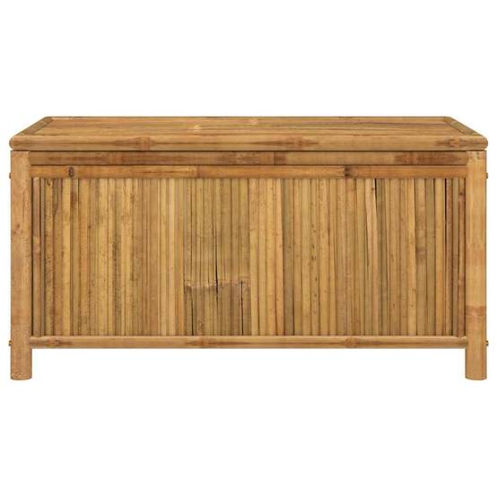 Malle de Rangement Bambou Naturel Banc Coffre pour Terrasse et Balcon Brun 110x52x55 cm – ComfortXL Outdoor Living - Image 3