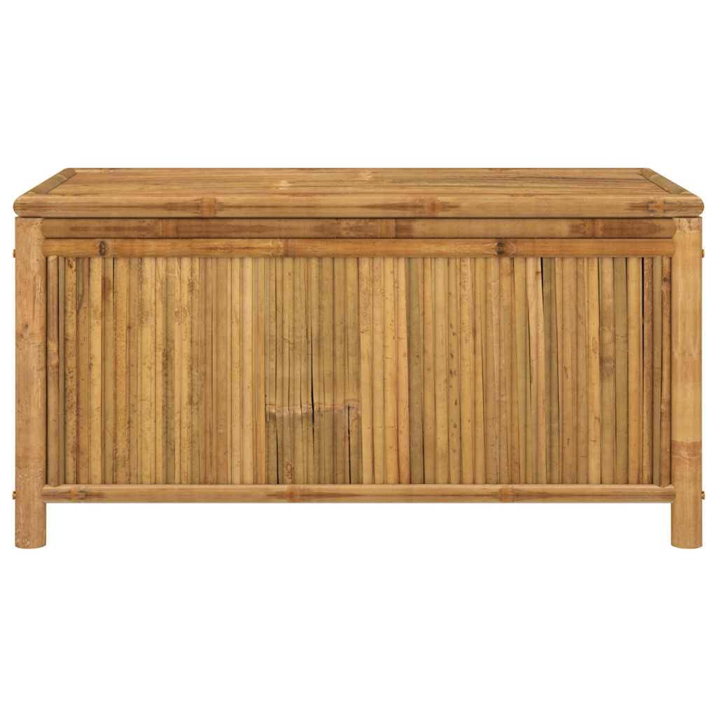Malle de Rangement Bambou Naturel Banc Coffre pour Terrasse et Balcon Brun 110x52x55 cm – ComfortXL Outdoor Living - Image 3